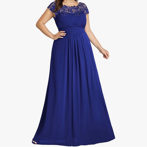 Ever Pretty Dresses & Skirts - Ever Pretty Floor Length Chiffon Evening Gown - NWT - Size 18 - Sapphire Blue